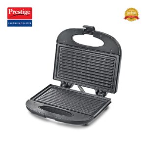 prestige pgfsp spatter coated non stick sandwich toasters with fixed grill plate, black
