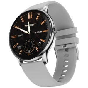 fire boltt phoenix pro round smart watch 1.39″ hd display with bluetooth calling, ai voice assistant, spo2 & heart rate monitor, 120+ sports modes, ip67 waterproof smartwatch for men & women