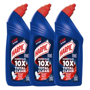 harpic disinfectant toilet cleaner liquid, original 1 l (pack of 3)